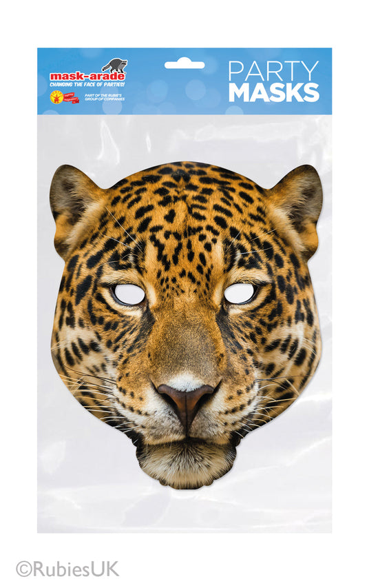 Leopard Card Mask. Character card mask comes with eye holes and elastic fastening.