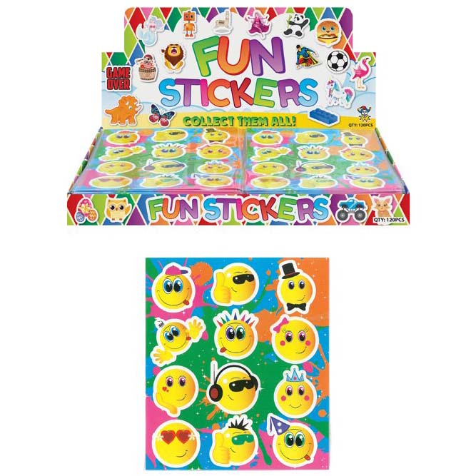 Smile Face Stickers, Qty 120 sheets