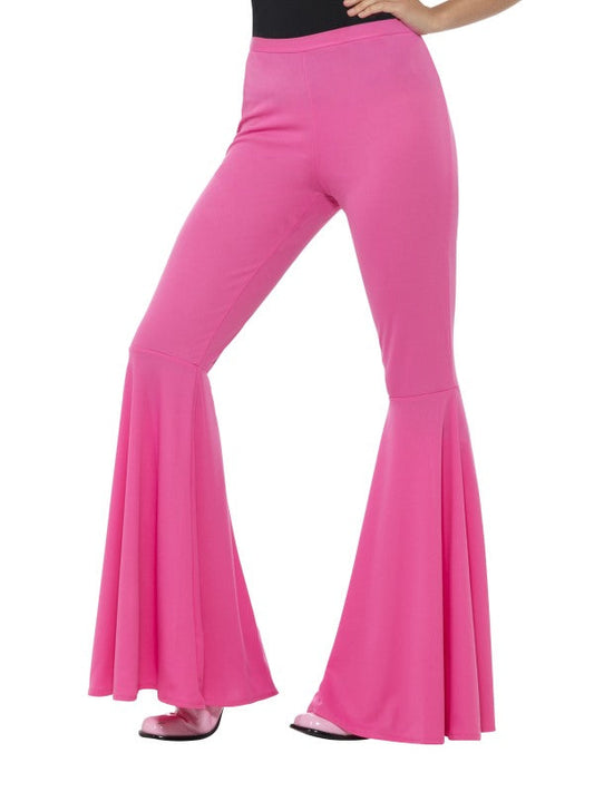 Ladies Flared Trousers, Pink