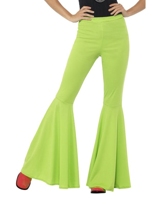 Ladies Flared Trousers, Green