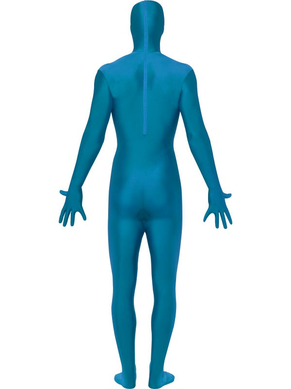 Blue Second Skin MorphSuit, with bumbag, concealed fly and under chin opening.