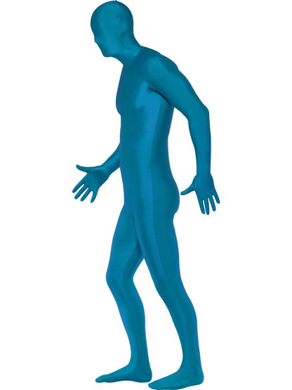 Blue Second Skin MorphSuit, with bumbag, concealed fly and under chin opening.