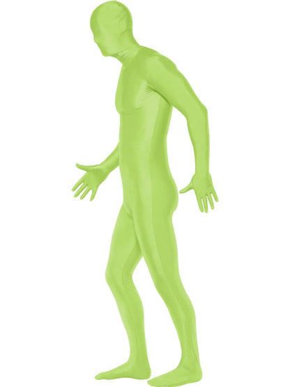 Green Second Skin MorphSuit, with bumbag, concealed fly and under chin opening.