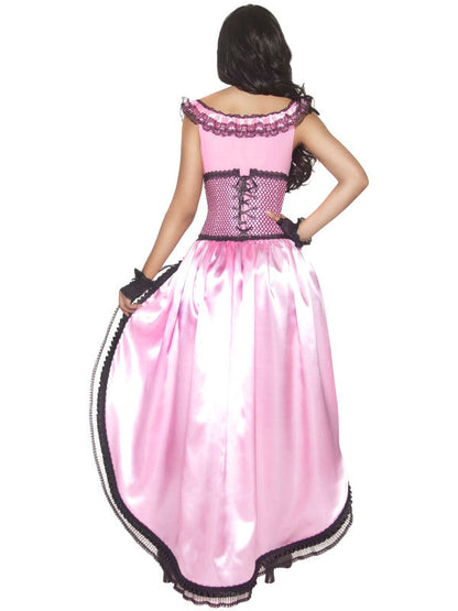 Western Authentic Brothel Babe Fancy Dress Costume includes dress and corset