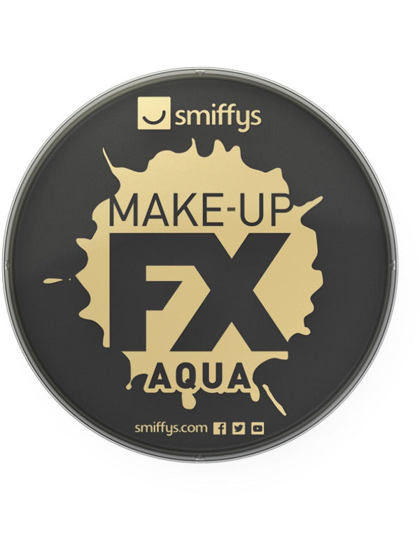 Smiffys make-up fx, aqua face and body paint. Black. Water based. 16ml.