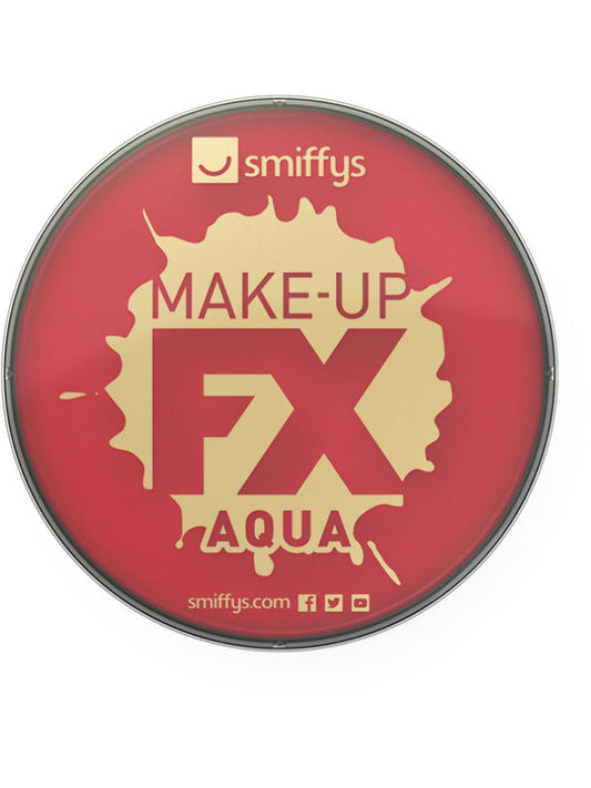 Smiffys make-up fx, aqua face and body paint. Red. Water based. 16ml.