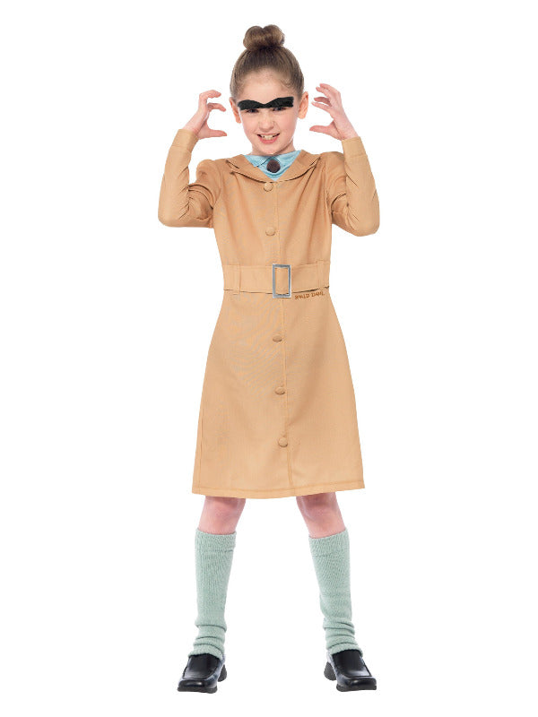 Roald Dahl, Miss Trunchball Costume includes dress, legwarmers and eyebrow