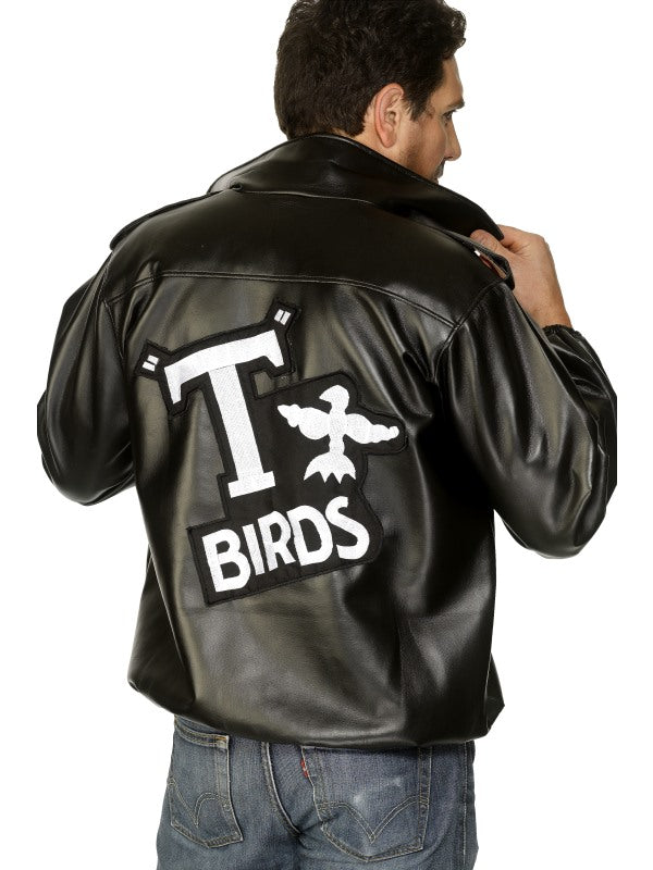 T-Bird Leather-Look Jacket from the film Grease, includes T-Birds Logo on back.