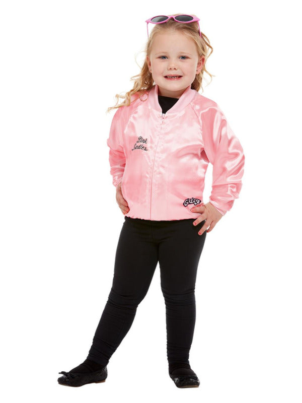 Girls Grease Pink Lady Jacket with logo.