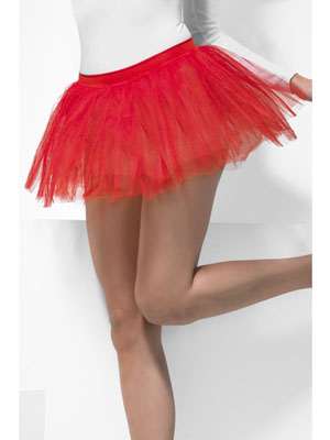 Tutu Underskirt. Red, 4 Layers. 30cm Long. Will fit waist size up to 86cm (34inches)