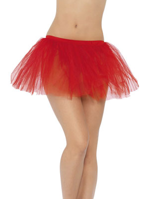 Tutu Underskirt. Red, 4 Layers. 30cm Long. Will fit waist size up to 86cm (34inches)