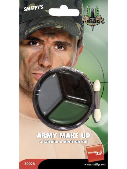 Army Make-Up| Brown| Green and Black| with applicator.