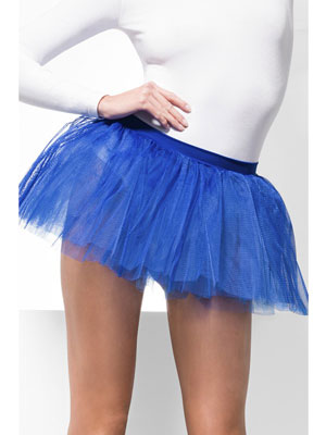 Tutu Underskirt. Blue, 4 Layers. 30cm Long, Will fit waist size up to 86cm (34inches)