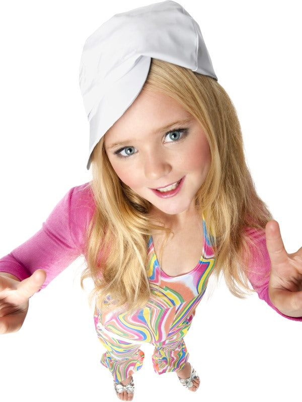 Girls Groovy Glam Hippie Girl Fancy Dress Costume includes jumpsuit, belt, jacket and hat