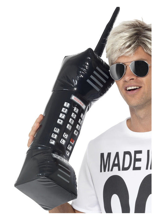 Inflatable 75cm Retro Mobile Phone. Black.