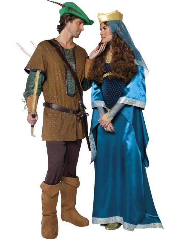 Maid Marion Fancy Dress Costume includes dress, crown and veil