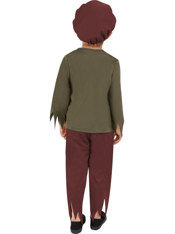 Child Victorian Poor Boy Fancy Dress Costume includes top, trousers and hat