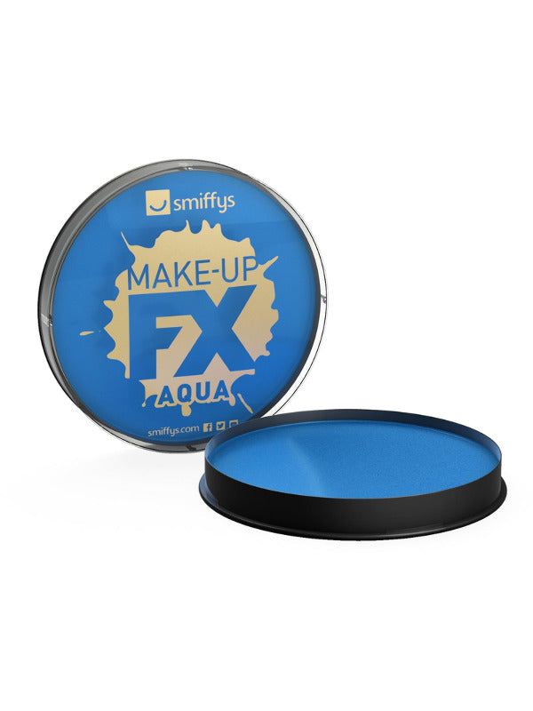 Smiffys make-up fx, aqua face and body paint. Royal Blue. Water based. 16ml.