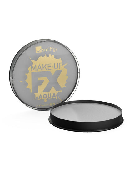 Smiffys make-up fx, aqua face and body paint. Light Grey. Water based. 16ml.