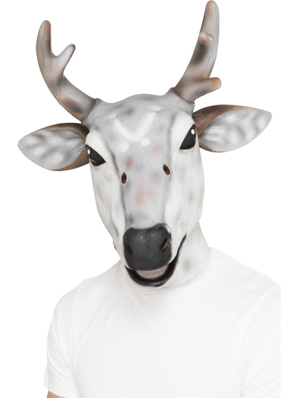 Reindeer / Stag Latex Mask with Antlers