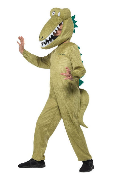 Roald Dahl Enormous Crocodile Costume includes jumpsuit and character hood