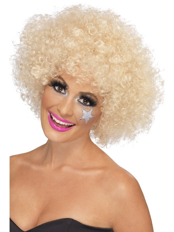 Blonde 70s Disco Afro Wig