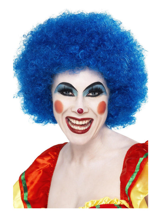 Blue 70s Funky Afro Disco Wig / Clown Wig
