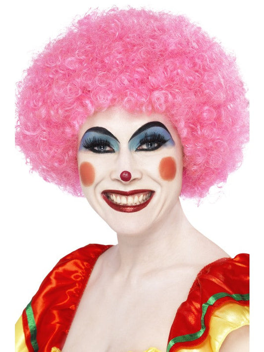 Pink 70s Funky Afro Disco Wig / Clown Wig