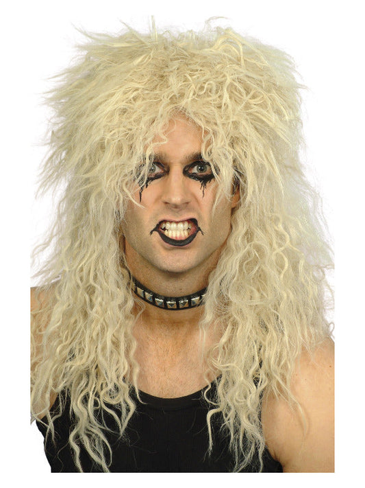 Hard Rocker Wig, Blonde, tousled hair.