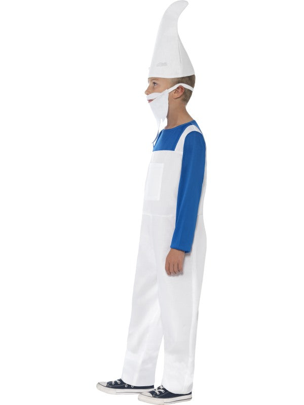 Gnome Boy Fancy Dress Costume includes dungarees with attached top, beard and hat