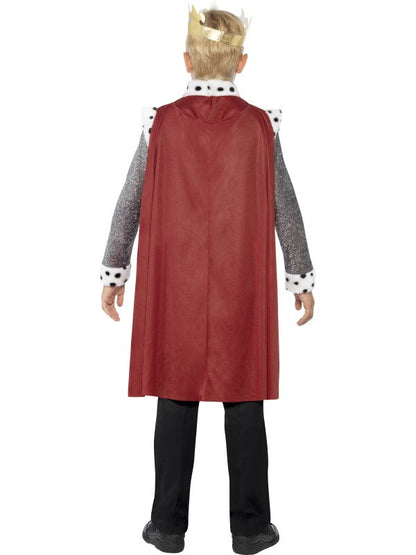 King Arthur Medieval Costume includes tunic with attached cape and crown