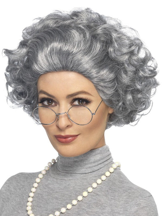 Granny Kit includes grey wig, glasses and pearl necklace