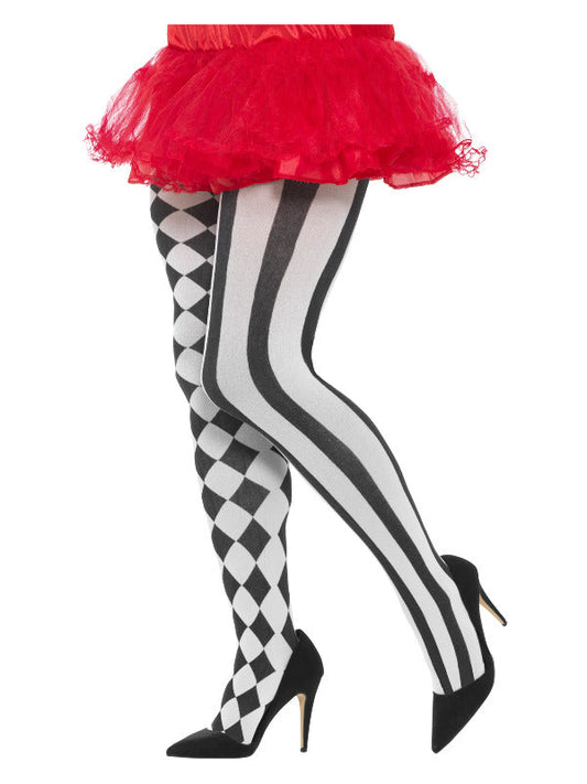 Harlequin Tights. Black and White