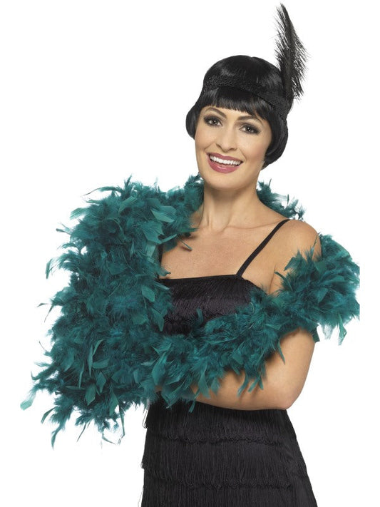 180cm (80g) Feather Boa Royal Teal Green
