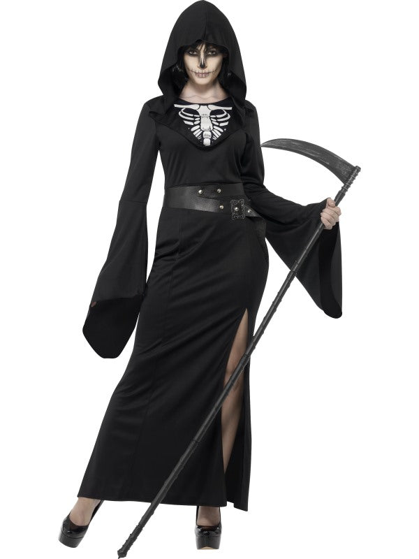 Lady Reaper Ladies Halloween Costume includes dress and belt