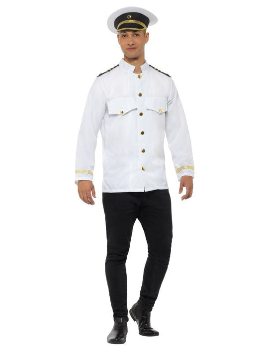 Mens White Naval Captain Jacket
