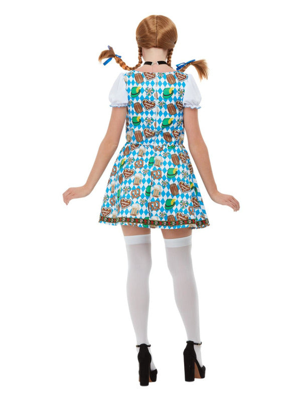 Oktoberfest Beer Maiden Costume includes printed dress