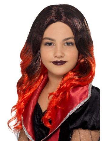 Kids Witch Wig| Black and Red