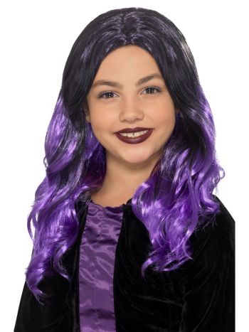Kids Witch Wig| Black and Purple