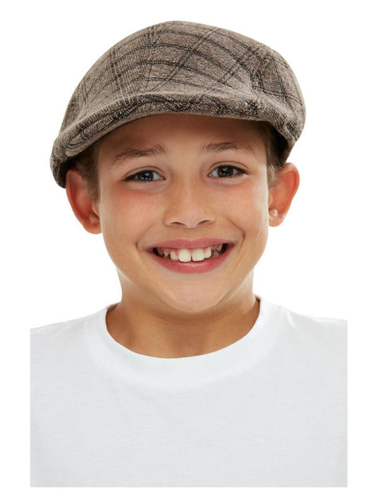 Childs Brown and Black Flat Cap