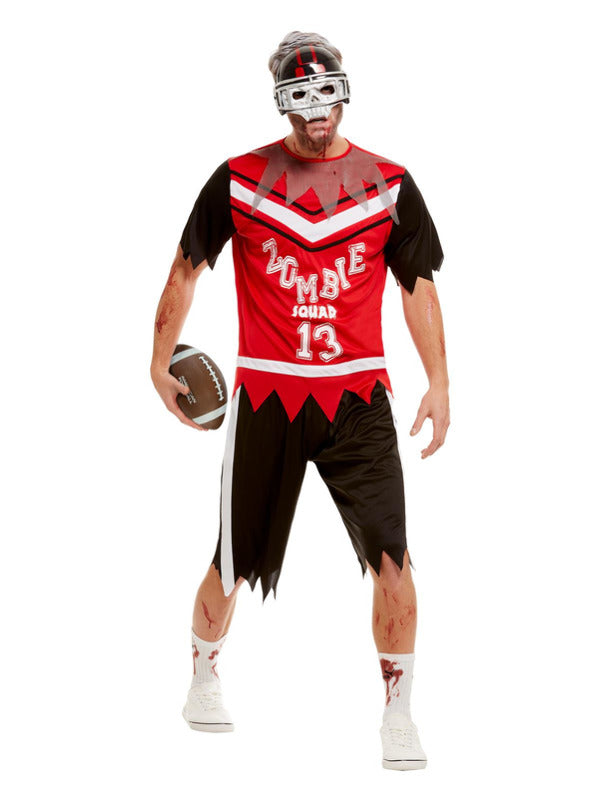 Zombie Footballer Costume includes top, trousers and mask