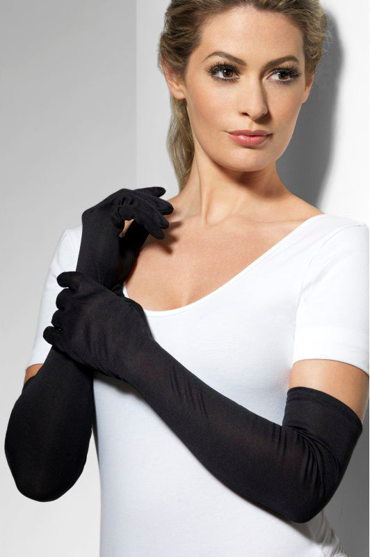 Extra Long Over Elbow Black Gloves 52cm 20.5 inches