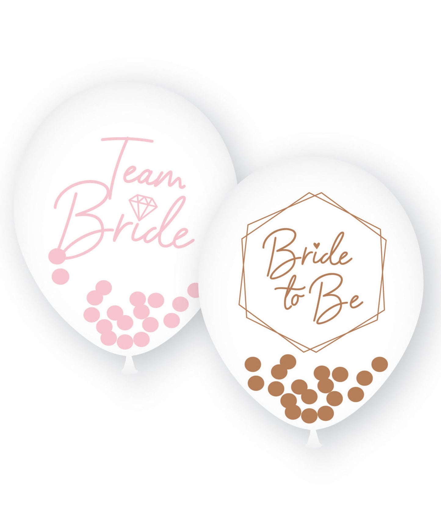 Team Bride Latex Balloons, Pack of 6