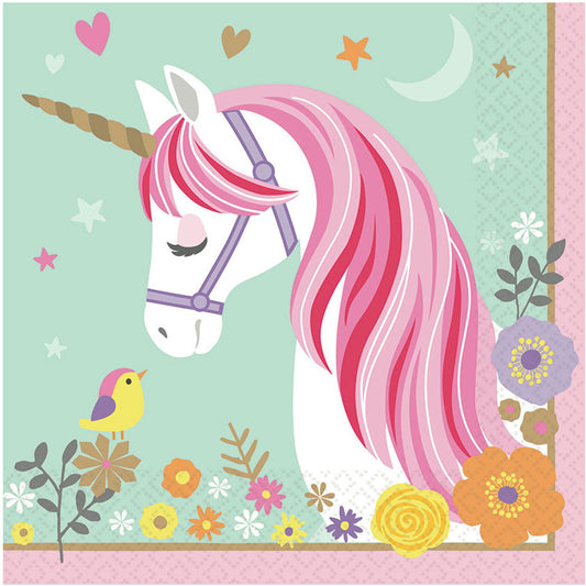 Magical Unicorn Lunch Napkins, Pack of 16