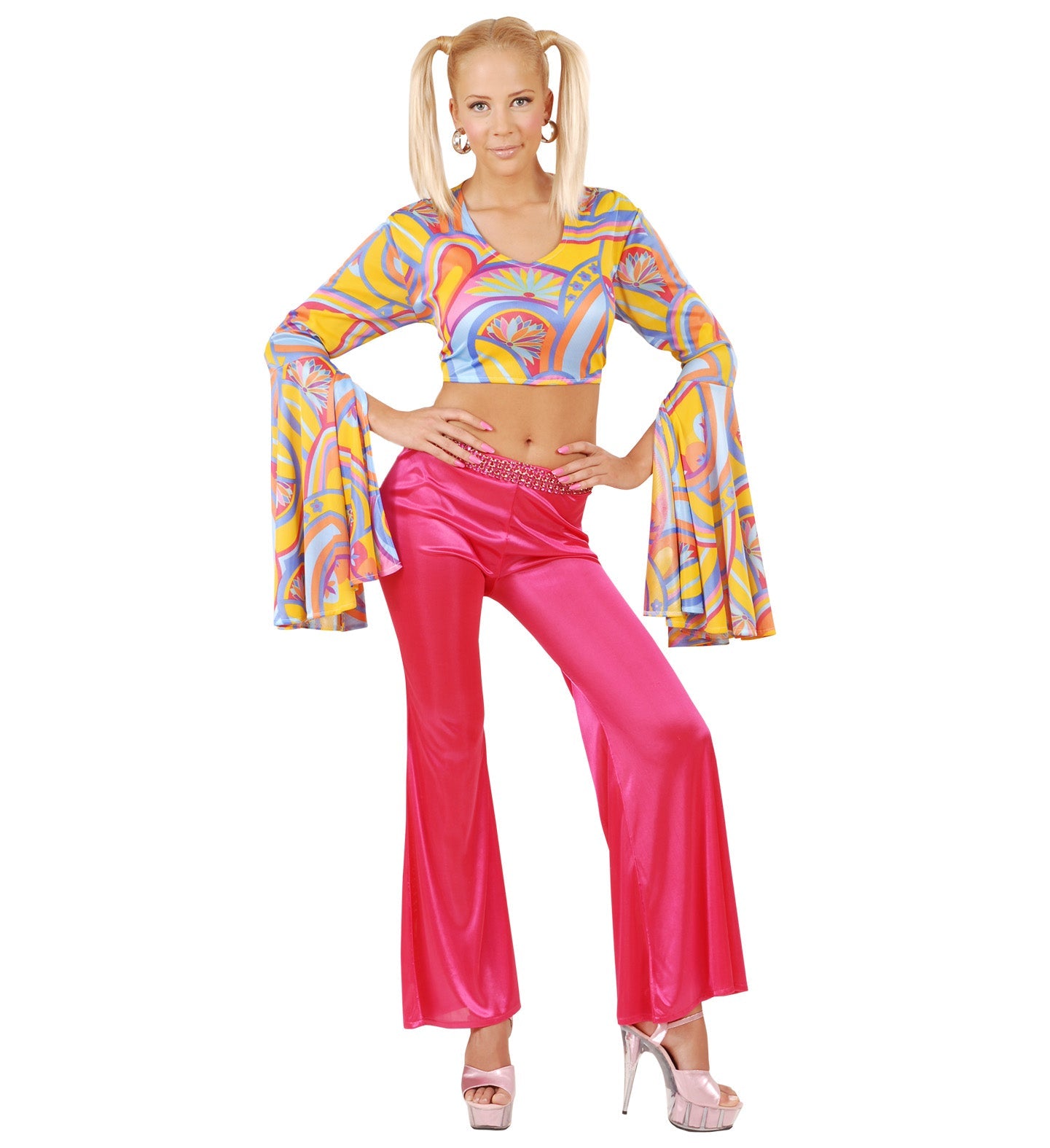 Pink Bottom Trousers, stretch fabric. Belt not included.