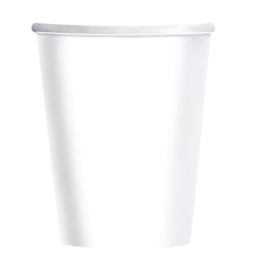 White Paper Cups, Pack of 8