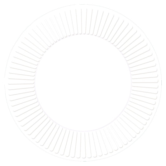 White Paper Plates, 23cm, Pack of 8